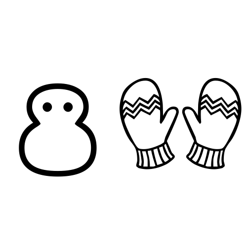 ⛄🧤 Emoji Domain black and white Symbola rendering